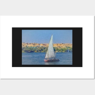 Egyptian Felucca On The Nile Posters and Art